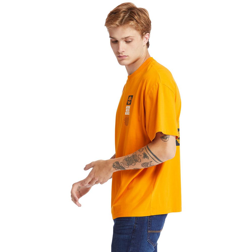 Timberland Mens T-Shirts Heritage Short-Sleeve Tree Pack - Orange - India ZR4925786